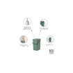 Brabantia Sort & Go Afvalemmer - 12 liter - hengsel - met beugel - fir green SW1117363