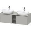 Duravit D-neo Meuble sous vasque 140x55x45.9cm 2 tiroirs Gris béton mat SW641218