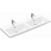 Villeroy & Boch Subway 3.0 Plan vasque 130x16.5x10.5cm 2 trous de robinet avec trop-plein Blanc SW641664