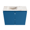 MONDIAZ TURE-DLUX 60cm toiletmeubel Jeans. EDEN wastafel Frappe positie links. Met 1 kraangat. SW1102797