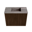 Mondiaz JOYA-DLUX 50cm toiletmeubel - kleur Walnut - Wastafel FAYE positie Midden Zonder kraangat kleur Oza. SW1424552