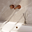 Brauer Copper Edition Robinet lavabo encastrable avec bec droit et rosaces Modèle B2 Cuivre brossé PVD SW715680
