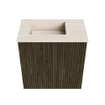 Mondiaz JOYA-DLUX 40cm toiletmeubel - kleur Shadow - Wastafel FAYE positie Links Zonder kraangat kleur Meli. SW1424865