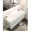 Mondiaz VICA ensemble de meuble de salle de bain - 120cm - meuble sous lavabo greey - 2 tiroirs - lavabo moon gauche - 1 trou de robinet - miroir LED - version XL 60cm de haut SW1098085