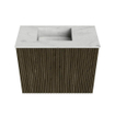 Mondiaz JOYA-DLUX Meuble de toilette 50cm - couleur Shadow - Vasque FAYE position Gauche 1 trou de robinet couleur Opalo SW1422883