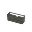 INK Wastafelonderkast - 120x40x52cm - 2 lades - greeploos - MDF lak - Mat beton groen SW416529