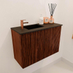 Mondiaz JOYA 60cm toiletmeubel - kleur Ruby - Wastafel FAYE positie Links 1 kraangat kleur Urban. SW1421813
