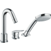 Hansgrohe Logis Set de finition pour mitigeur de baignoire sur gorge 3 trous chrome 0605667