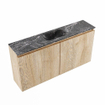 MONDIAZ TURE-DLUX Meuble toilette - 100cm - Washed Oak - EDEN - vasque Lava - position centrale - sans trou de robinet SW1104136