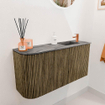 Mondiaz JOYA-DLUX 81.6cm toiletmeubel - ronding links kleur Dusk - Wastafel FAYE positie Rechts 1 kraangat kleur Sombra. SW1426165