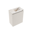 MONDIAZ TURE-DLUX Meuble toilette - 40cm - Linen - EDEN - vasque Frappe - position droite - sans trou de robinet SW1102825