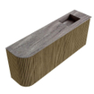 Mondiaz JOYA-DLUX Meuble de toilette 101,6cm - arrondi gauche couleur Dusk - Vasque FAYE position Droite Sans trou de robinet couleur Oza SW1426015
