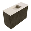 Mondiaz JOYA-DLUX 60cm toiletmeubel - kleur Shadow - Wastafel FAYE positie Midden Zonder kraangat kleur Meli. SW1424881