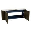 Mondiaz JOYA-DLUX 113.2cm toiletmeubel - ronding links en rechts kleur Shadow - Wastafel FAYE positie Midden 1 kraangat kleur Frappe. SW1422726