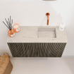 Mondiaz JOYA-DLUX Meuble de toilette 70cm - couleur Shadow - Vasque FAYE position Droite Sans trou de robinet couleur Opalo SW1422895