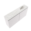 MONDIAZ TURE-DLUX meuble de toilette 100cm Cale. lavabo EDEN Ostra position droite. Avec 1 trou de robinet. SW1104747