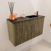 Mondiaz JOYA-DLUX 70cm toiletmeubel - kleur Dusk - Wastafel FAYE positie Rechts 1 kraangat kleur Lava. SW1423220