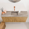 Mondiaz JOYA-DLUX 90cm toiletmeubel - kleur Oak - Wastafel FAYE positie Midden Zonder kraangat kleur Oza. SW1424103