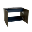 Mondiaz JOYA-DLUX 60cm toiletmeubel - kleur Shadow - Wastafel FAYE positie Links 1 kraangat kleur Lava. SW1422842