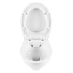 QeramiQ Cetus Confort Wandtoilet - 52x36x43.5cm - spoelrandloos - verhoogd 6cm - softclose en quickrelease zitting - glans wit SW1237965