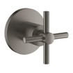 Grohe Atrio Mitigeur thermostatique encastré - 1 bouton - robinet d''arrêt - avec croisillon - graphite dur brossé SW225063