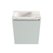 MONDIAZ TURE-DLUX Meuble toilette - 40cm - Greey - EDEN - vasque Frappe - position gauche - 1 trou de robinet SW1102764