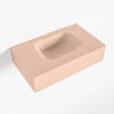 Mondiaz LEX Fontaine - 50x30x12cm - lavabo droit - sans trous de robinet - solid surface - Rosee SW1026063