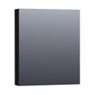 BRAUER Dual Spiegelkast - 60x70x15cm - 1 linksdraaiende spiegeldeur - MDF - mat zwart SW371796