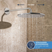 GROHE QuickFix Precision Thermostat Perfect Système de douche encastré - tête de douche Vitalio Rain Mono 310 - chrome. SW1120179