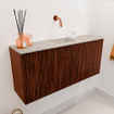 Mondiaz JOYA-DLUX 90cm meuble de toilette - couleur Ruby - Vasque FAYE position Milieu Sans trou de robinet couleur Opalo. SW1423722