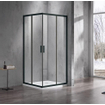 Marenza Casus Cabine de douche - 90x90x200cm - entrée d'angle - verre clair - profilé - noir mat SW773920