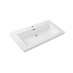 Wiesbaden Vision lavabo simple avec 1 trou de robinet 80x46x5,5 cm marbre synthétique brillant blanc SW95820