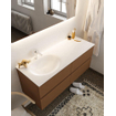 Mondiaz VICA ensemble de meuble de salle de bain - 120cm - meuble sous-vasque repos - 4 tiroirs - lavabo moon gauche - 1 trou de robinet - version XL 60cm haut SW1089740