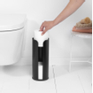 Brabantia ReNew Porte-rouleaux de réserve - 3 rouleaux - noir mat SW454733