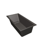 Xenz Kristal baignoire encastrable - 160x75cm - avec trop-plein - sans bonde - Acrylique Anthracite SW378411