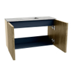 Mondiaz JOYA-DLUX 70cm meuble de salle de bains - couleur Dusk - Vasque FAYE position Milieu Sans trou de robinet couleur Glace. SW1423154