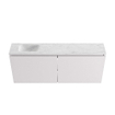 MONDIAZ TURE-DLUX Meuble toilette - 120cm - Cale - EDEN - vasque Opalo - position gauche - sans trou de robinet SW1104235