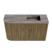Mondiaz JOYA-DLUX Meuble de salle de bains - 71,6cm - arrondi gauche couleur Dusk - Vasque FAYE position Droite Sans trou de robinet couleur Oza SW1426005