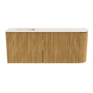 Mondiaz JOYA-DLUX 101.6cm toiletmeubel - ronding rechts kleur Oak - Wastafel FAYE positie Links Zonder kraangat kleur Meli. SW1423989