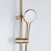 Adema Sparkle 2.0 regendoucheset - thermostaat - hoofddouche 30cm - handdouche - 3 standen - goud mat - licht beschadigd - OUTLET UDEN STORE43538