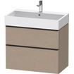 Duravit D-neo Meuble sous vasque 78.4x44.2x62.5cm 2 tiroirs Lin mat SW641148