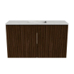 Mondiaz JOYA-DLUX 70cm toiletmeubel - kleur Walnut - Wastafel FAYE positie Midden Zonder kraangat kleur Opalo. SW1422540