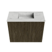 Mondiaz JOYA-DLUX 50cm toiletmeubel - kleur Shadow - Wastafel FAYE positie Midden Zonder kraangat kleur Opalo. SW1422891