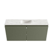 MONDIAZ TURE-DLUX Meuble toilette - 100cm - Army - EDEN - vasque Ostra - position centrale - 1 trou de robinet SW1104731