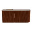 Mondiaz JOYA-DLUX 91.6cm toiletmeubel - ronding rechts kleur Ruby - Wastafel FAYE positie Links 1 kraangat kleur Arena. SW1425300
