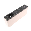 MONDIAZ TURE-DLUX Meuble de toilettes 120 cm Rosee. Lavabo EDEN Lava position gauche. Sans trou de robinet. SW1104011