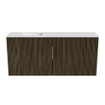 Mondiaz JOYA 90cm meuble de salle de bains - couleur Shadow - Vasque FAYE position Gauche Sans trou de robinet couleur Talc. SW1421418