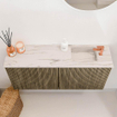 Mondiaz JOYA-DLUX 90cm toiletmeubel - kleur Dusk - Wastafel FAYE positie Rechts 1 kraangat kleur Nata. SW1425909