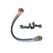 Fortifura Nebbio Ensemble combiné bain - mitigeur thermostatique - coude mural avec support de douchette - flexible de douche lisse - douchette sur barre - Remplissage-vidage de baignoire - cuivre brossé PVD (cuivre) SW1238075