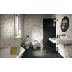 Terravito Fareno wand- en vloertegel - 21.6x25cm - 9mm - Zeshoek - Marmerlook - antraciet mat SW420150